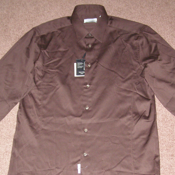 NEW Calvin Klein Slim Fit Stretch Dress Shirt 15.5 - Picture 2 of 8